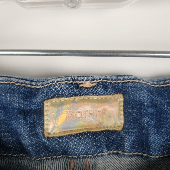 MOTHER Denim Looker Ankle Fray Skinny Jeans - Dark Wash - Size 24​ - Picture 3 of 6